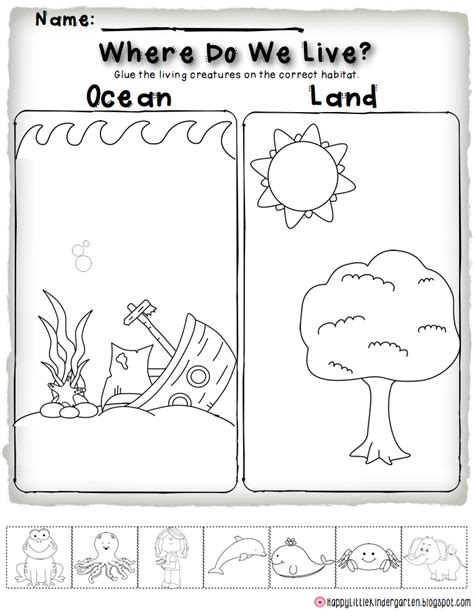 Sea animals (look at the picture and click on the correct word) grade/level: Ocean Commotion | Ocean habitat, Ocean activities, Animal ...