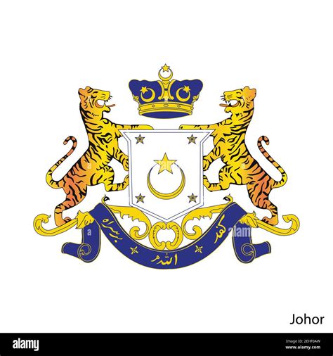 Coat Of Arms Of Johor Is A Malaysian Region Vector Heraldic Emblem