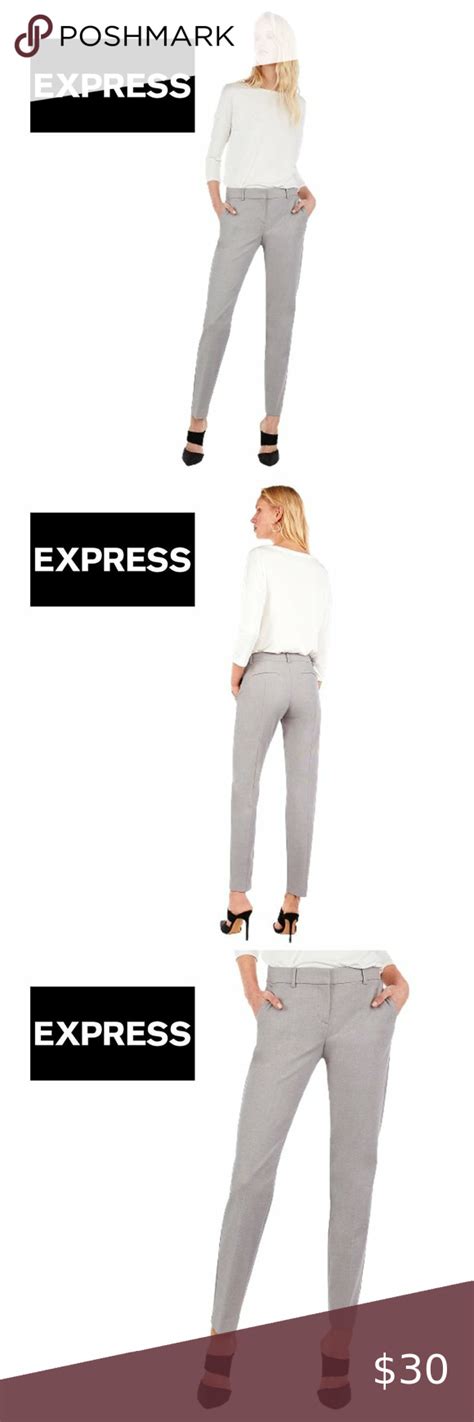 Express Womens Mid Rise Columnist Ankle Slim Pants Columnist Slim