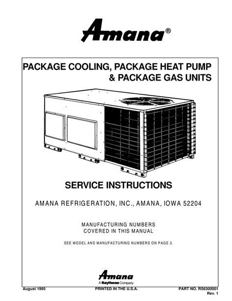 Amana Air Conditioner Serial Number Lookup Amana Through The Wall 425