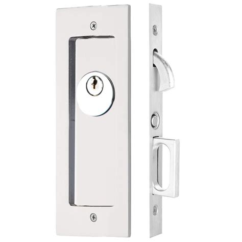 Emtek 2114 Modern Rectangular Passage Pocket Door Mortise Lock For 1 3