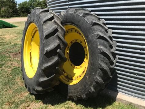 Set Of 2 John Deere Front Tires And Rims Bigiron Auctions