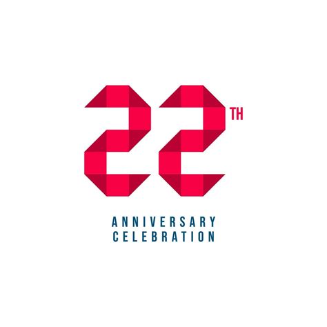 22 Th Anniversary Celebration Vector Template Design Illustration