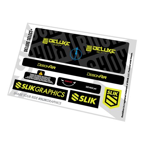Rock Shox 2020 Deluxe Select Rear Shock Decal Sticker Adhesive Set Camo