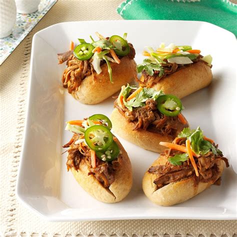 Asian Pulled Pork Sandwiches Recipe Taste Of Home