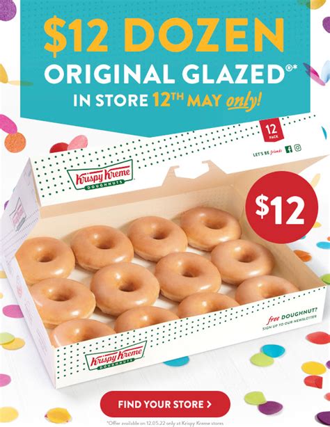 Deal Krispy Kreme 12 Original Glazed Dozen In Store On 12 May