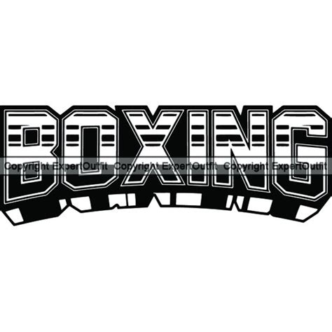 Boxing Box Boxer Sport Game Word Text Type Logo Emblem Label Etsy