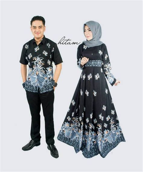 82 Desain Baju Batik Couple Gamis Desaprojek