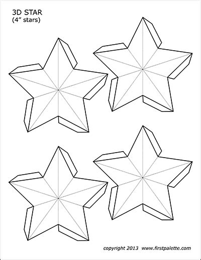 3d Star Templates Free Printable Templates And Coloring Pages