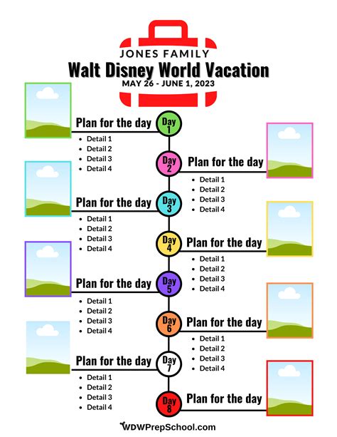 3 Free Custom Disney World Itinerary Templates Wdw Prep School