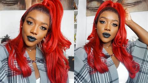 Bright Red Hair Color For Darkskin Black Women Ft Ygwigs