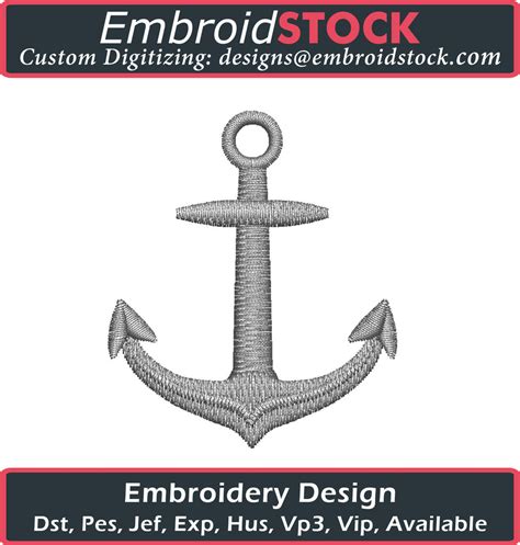 Anchor Embroidery Design Embroidstock