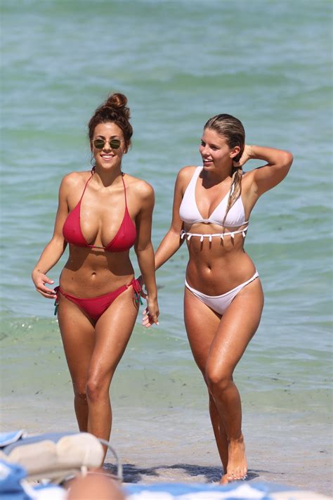 Natasha Oakley And Devin Brugman In Bikinis On The Brach In Miami Hawtcelebs