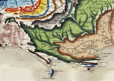 A Section Of William Smiths Geological Map Detailing The Dorsets