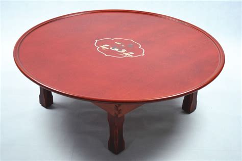 Buy Round Korean Table Folding Legs 75cm Asian Antique