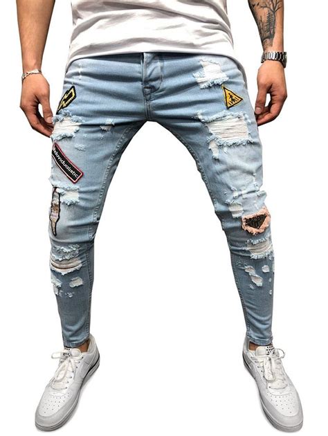 Rosegal Mens Jeans Mens Outfits Ripped Jeans