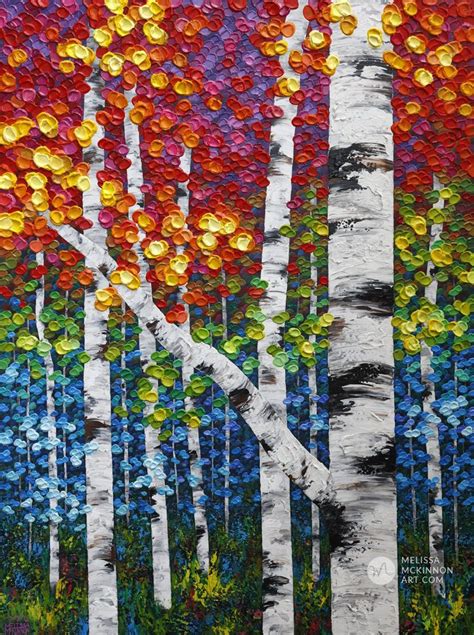 All Originals Melissa Mckinnon Art Aspen Trees Painting Birch Tree