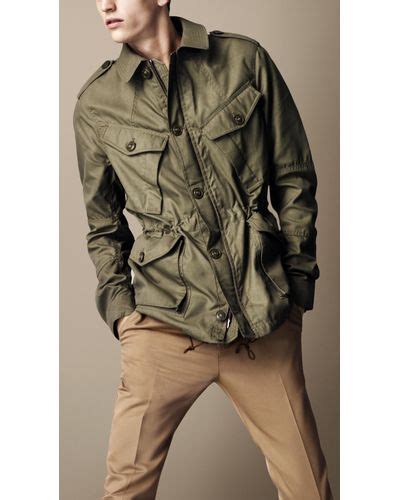 Burberry Brit Heritage Military Field Jacket In Gray For Men Lyst