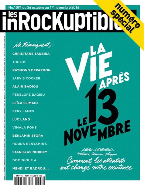 Les Inrockuptibles N° 1091 Mercredi 26 Octobre 2016 Raymond Depardon Penelope Bagieu