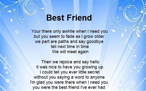 Friendship Poems Friend Poems Best Friend Poems