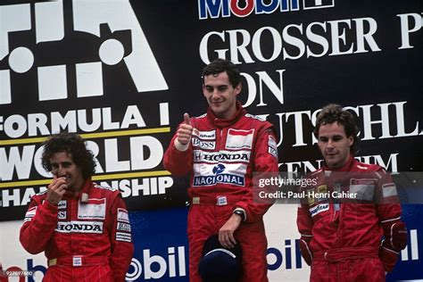 Ayrton Senna Alain Prost Gerhard Berger Grand Prix Of Germany News Photo Getty Images