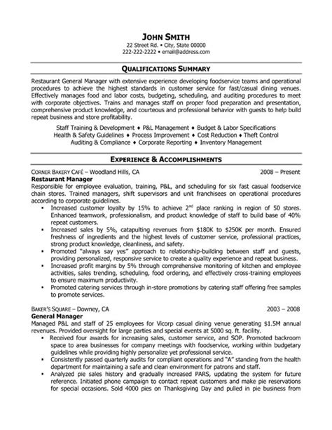 restaurant manager resume template premium resume