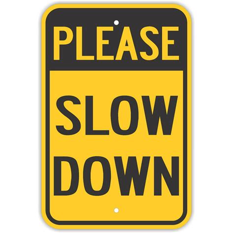 Please Slow Down Signs Children Playing Kids Safety Notice Signs For