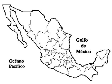Mapa De La Republica Mexicana Con Division Politica Con Nombres Imagui