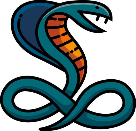 Vector Illustration Of Cartoon King Cobra Snake Mascot Royalty Clip