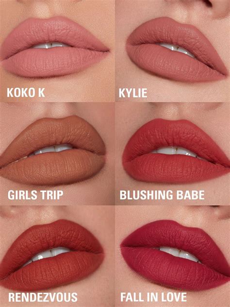 Kylie Lip Colors Coloring