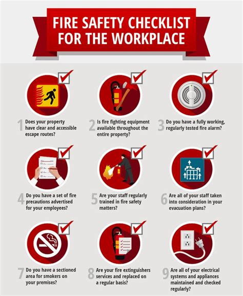 A Fire Safety Checklist For The Work Place Info Sheet With Instructions