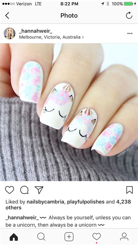 + 100 uñas para niñas uñas de unicornio, sirena, mickey mouse, decoracion con frutas corazones. Unicornio | uñas | Pinterest | Diseños de uñas, Manicuras ...