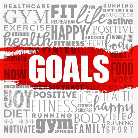 Goals Word Cloud Collage Stock Illustration Illustration Of Exercise