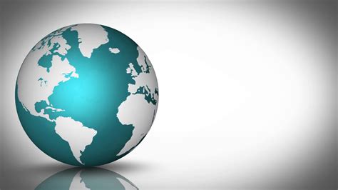 Free Download Teal Globe With White Background Motion Background