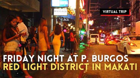 friday night at p burgos st poblacion in makati philippines red light district in makati