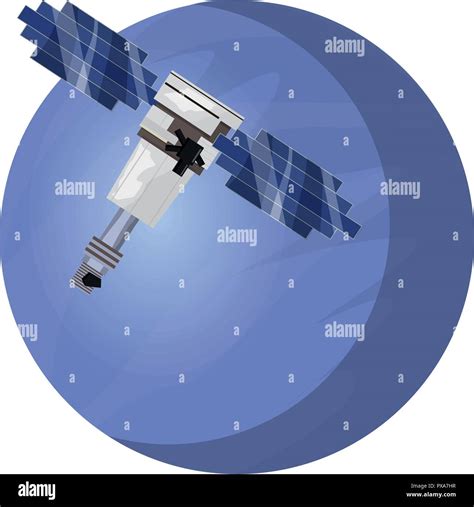 Astronomy Space Satellite Planet Exploration Vector Illustration Stock