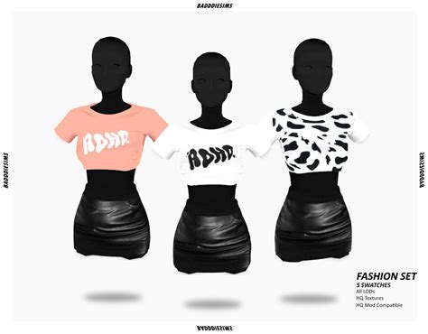 Badddiesims Fashion Set Public Release Fashion Set Sims 4 Mods