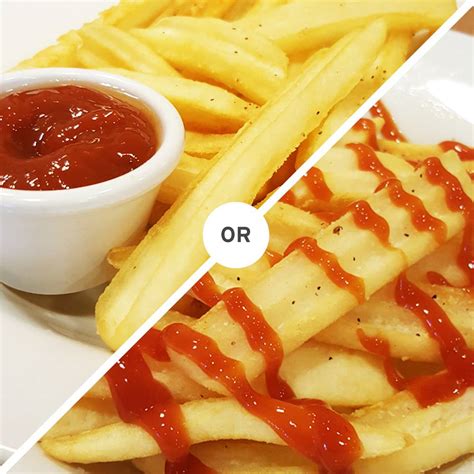 ketchup on fries drizzle or dip the informer