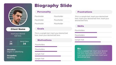 Free Biography Slides For Powerpoint Slidemodel