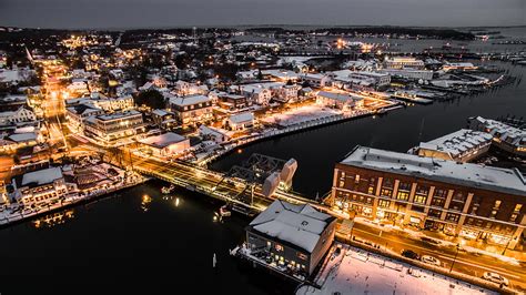 Winter Twilight In Mystic Connecticut Photograph By Mike Gearin Fine