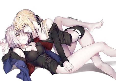 Rule 34 2girls Artoria Pendragon Alter Breasts Fategrand Order Fate Series Female Only