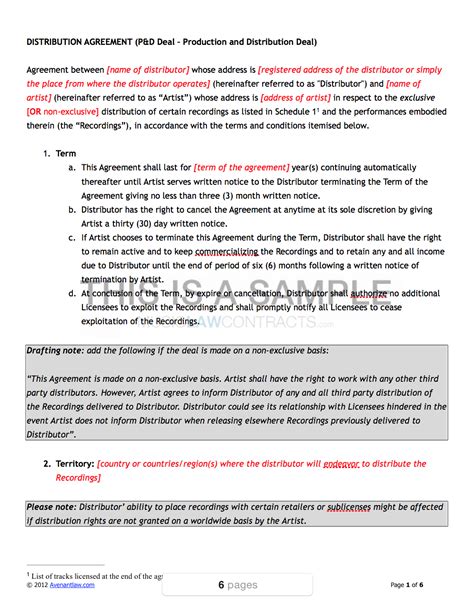 Record Label Contract Template