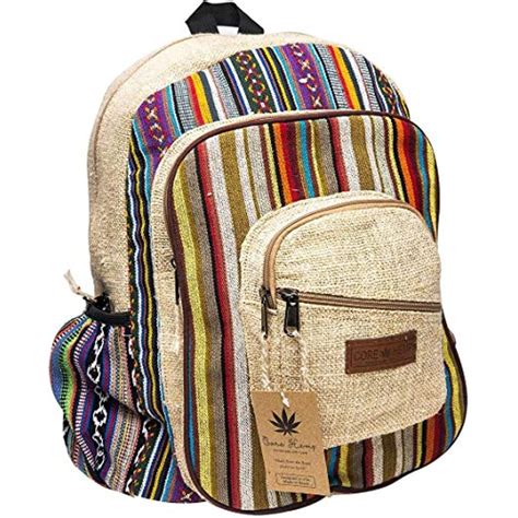 Core Hemp Boho Backpack Handmade School Bag Made From 100 Etsy