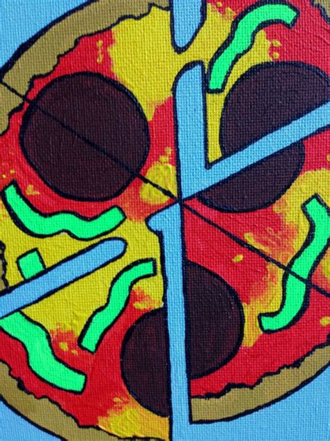 Pop Art Pizza Painting On Canvas By Ian Viggars Artfinder