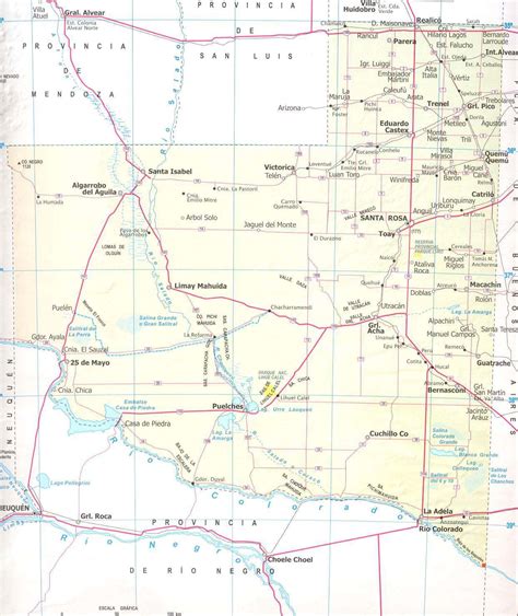 Map Of A Provincia La Pampa Argentina Mapa Owje Com