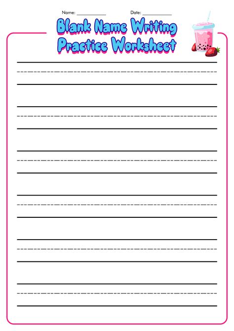 Name Writing Practice Worksheet