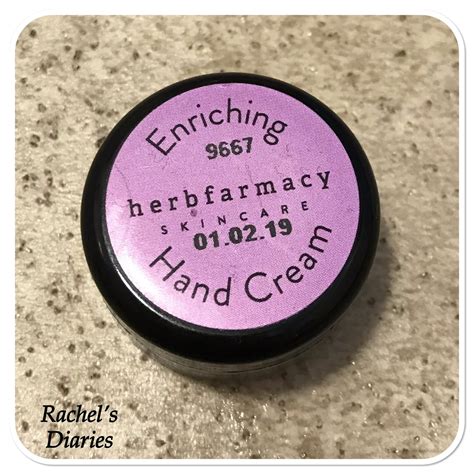Rachel's Diaries: Sample Sunday | Herbfarmacy Enriching Hand Cream ...