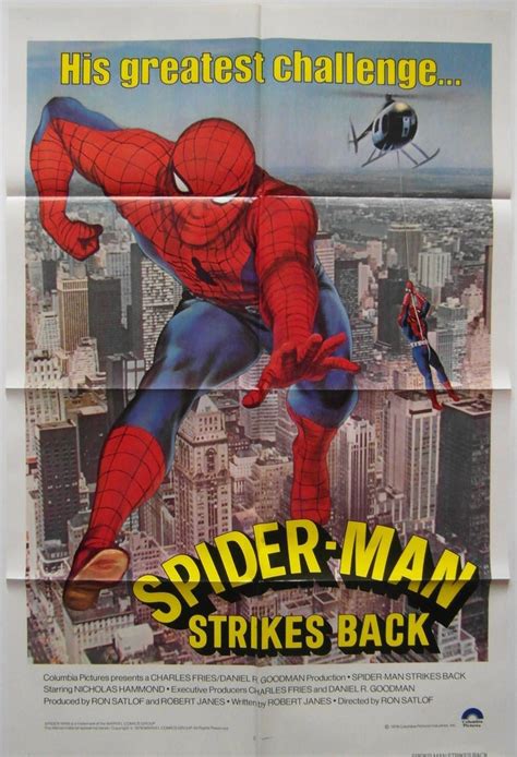 Original 1978 Usa 1 Sheet Spiderman Strikes Back Etsy Spiderman
