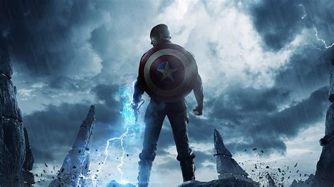 Captain America Mjolnir Hammer Lightning 4k 61154 Wallpaper