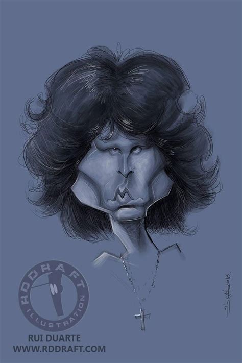 Caricatura Del Cantante Jim Morrison Realizada Por El Artista Rui